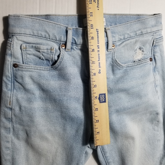 LOFT WOMEN'S DISTRESS LIGHT WASH SKINN ANKLE JEANS SIZE 2 PETITE - Picture 9 of 16